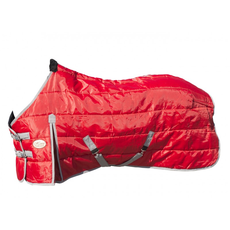 Stable Blanket Red with 200 grams filling, Horse-Comfort - Size 165