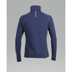 Wahlsten Beckeri Men's 1/2 Zip Long Sleeve Shirt, Blue-Black - Size 54