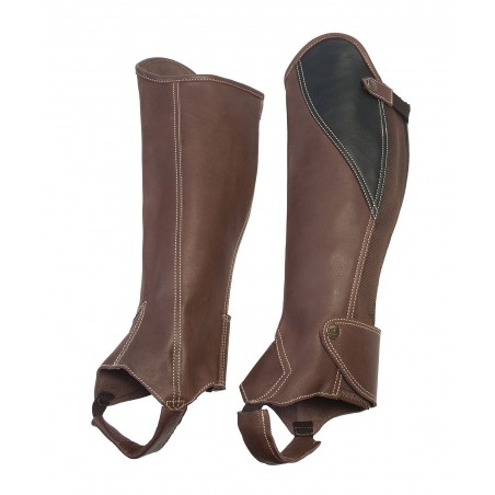 Half Chaps Soft Brown Leather, Horse Comfort