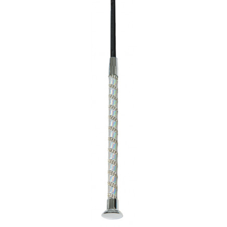Wahlsten Dressage Whip - Swirl - Silver, 110 cm