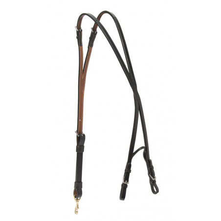 Wahlsten Two-Tone Overcheck Leather, Black/Brown