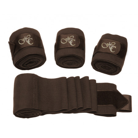 Fleece and Elastic Bandage Brown, Horse-Comfort