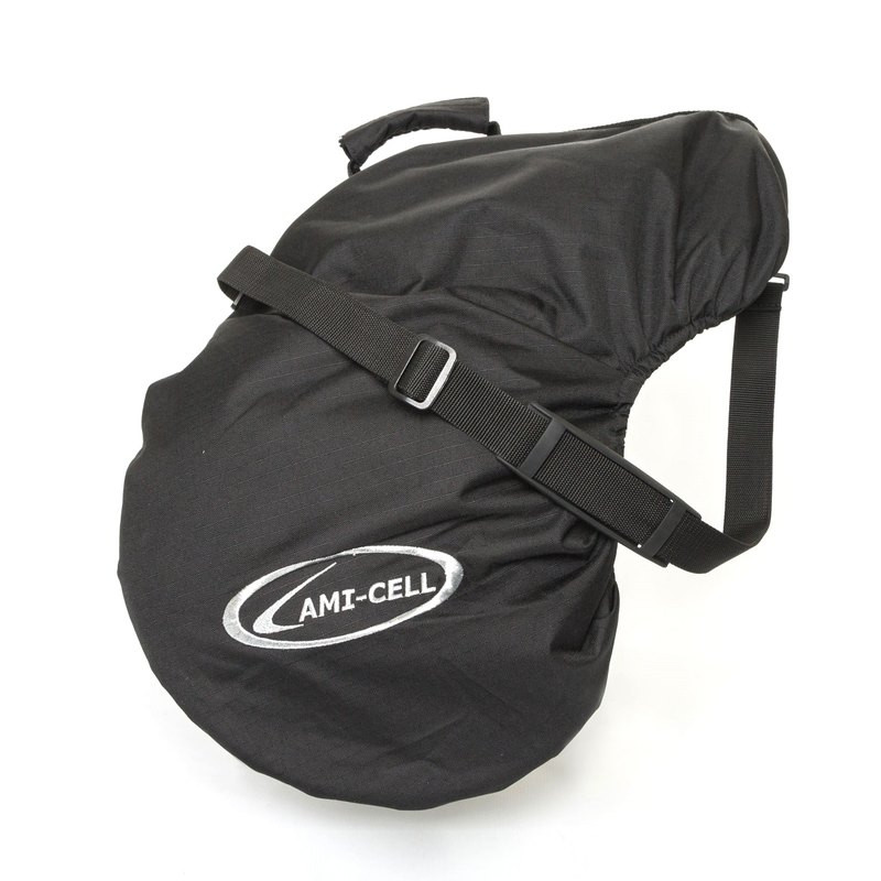 Lami-Cell Saddle Cover with carry straps black - Large