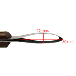ICAR - Classic Loop Hoof Knife - 37 / 50 mm. Loop - Mahogany Handle - 1 pcs
