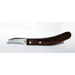 ICAR - Classic Loop Hoof Knife - 37 / 50 mm. Loop - Mahogany Handle - 1 pcs