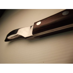 ICAR - Classic Loop Hoof Knife - 37 / 50 mm. Loop - Mahogany Handle - 1 pcs