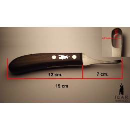ICAR - Classic Abscess Knife Blade - Mahogany Handle – 19 mm. or 11 mm. - Long Loop - 1 pcs