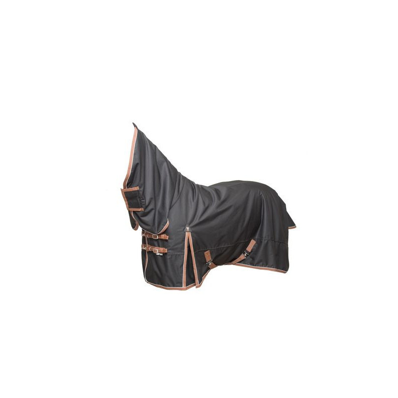 Wahlsten Fullrain 600D + 100G Fullneck Turnout Rug, Black