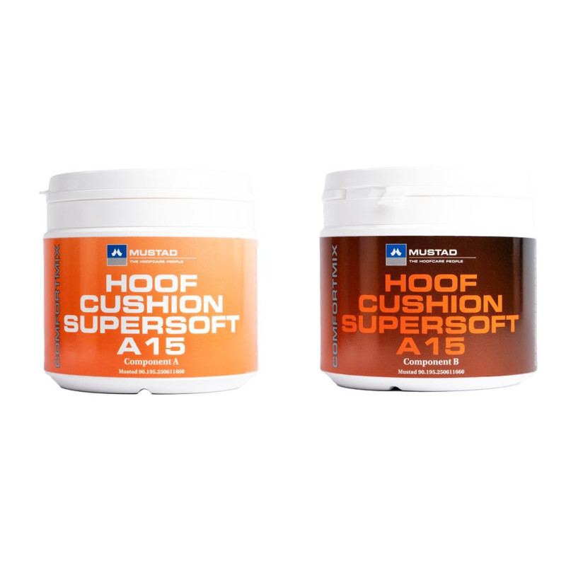 ComfortMix Hoof Cushion, 2 x 660 gram - Component A+B (pair), Lightweight hoof filler for shock absorption​ - 1 set.