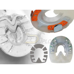 Duplo - Deeper Tread Pattern – Clipped and Profiled Composite Horseshoe, Extra Green, Oval - 1 pair