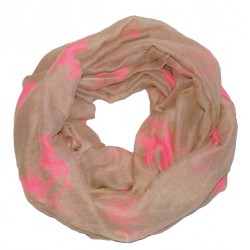 Scarf with Horses, Blue / White Horses, Loop, Horse Comfort