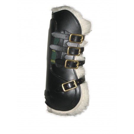 Tendon and Ankle Boots Leather with Lambskin, Medium size