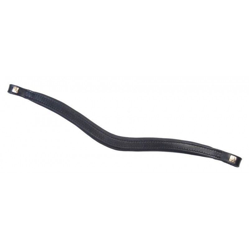 Browband W-Profile Shaped and Padded, Black - Full