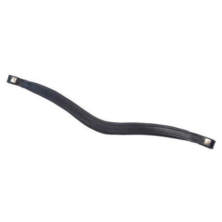 Browband W-Profile Shaped and Padded, Black - Full