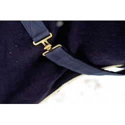 Size 165 - Luxus Wool Blanket Full Neck, Horse Comfort - Blue