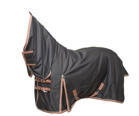 Wahlsten Fullrain 600D + 100G Fullneck Turnout Rug, Black
